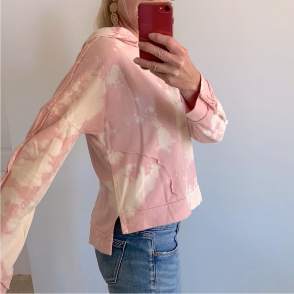 Pink & Cream Tie Dye Hoodie - Picture 8 of 9